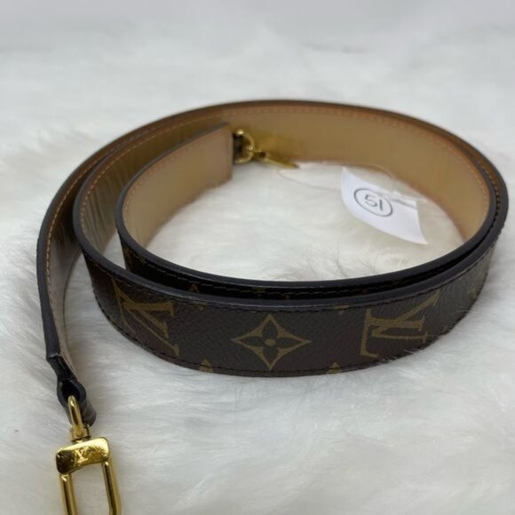 372 Pre Owned Authentic Louis Vuitton Monogram Brown Bag Strap 45" - Picture 2 of 2